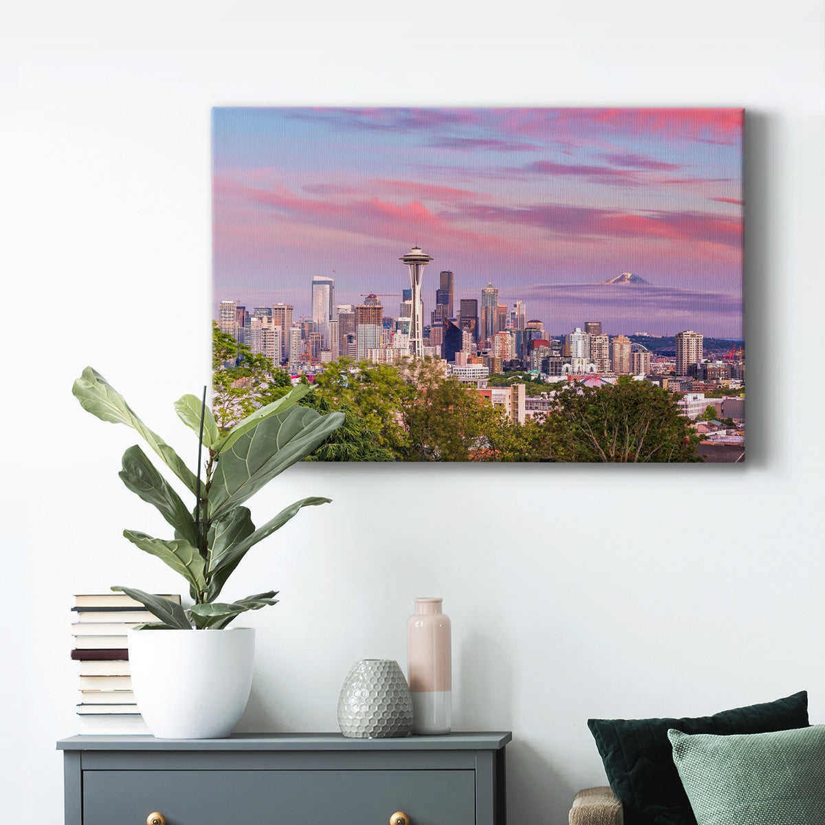 Seattle Skyline Panorama - Canvas Art Print
