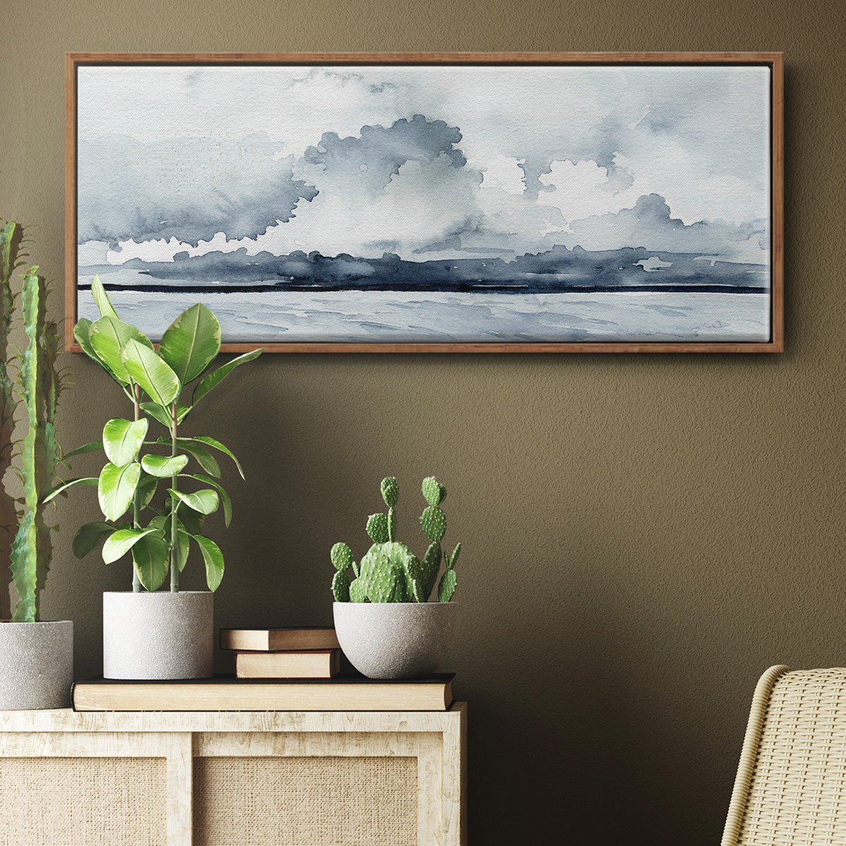 Passing Rain Storm I - Floater Framed Canvas Print