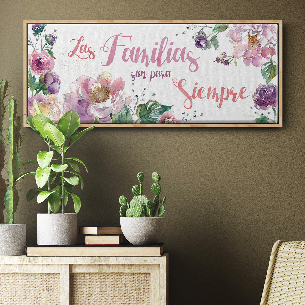 Familias Siempre - Floater Framed Canvas Print