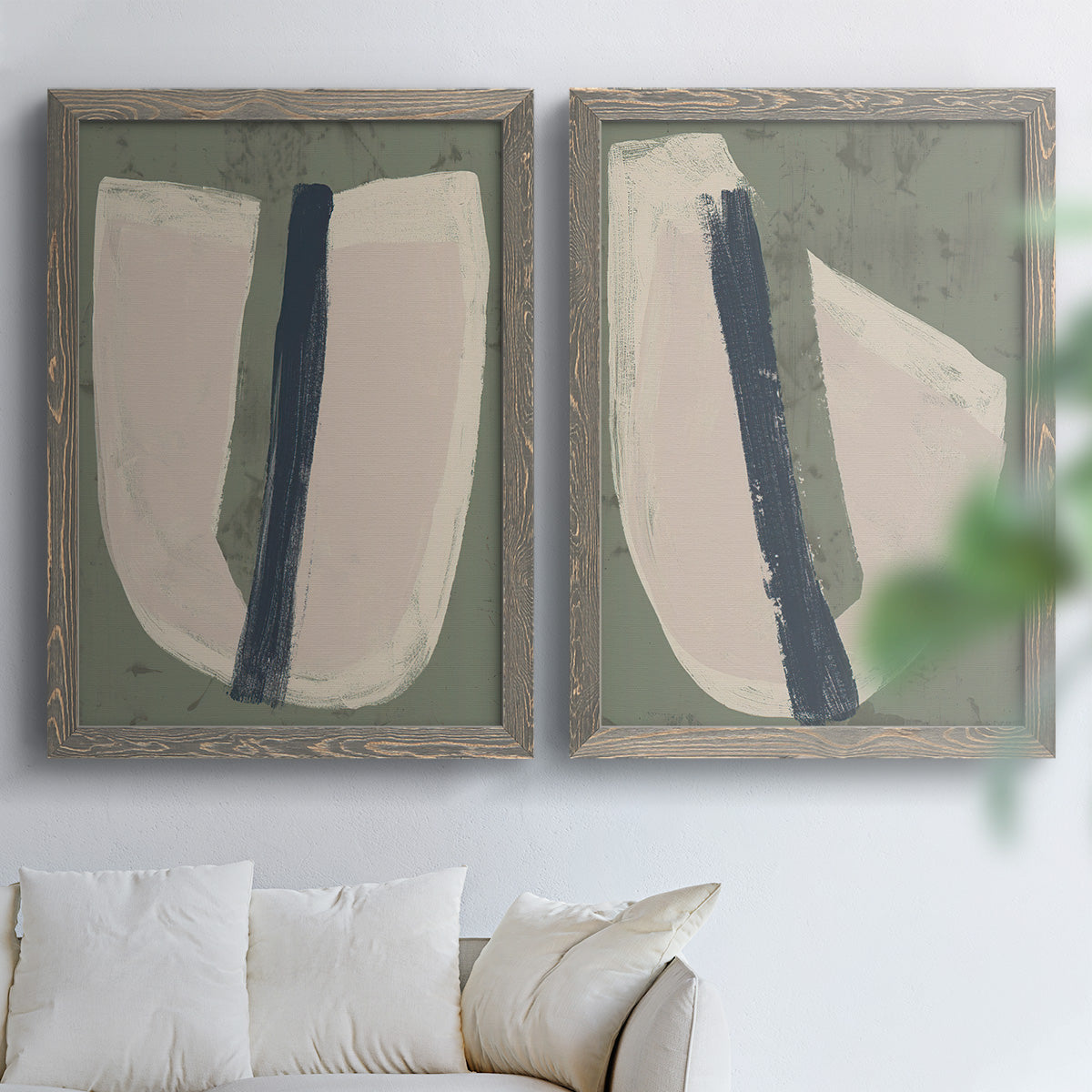 Paper Slice III - Premium Framed Canvas 2 Piece Set - Ready to Hang