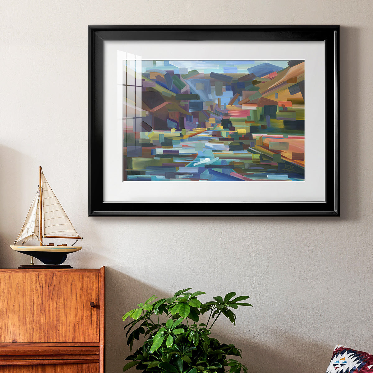 Pieces of Yakima Canyon - Modern Framed Art Print