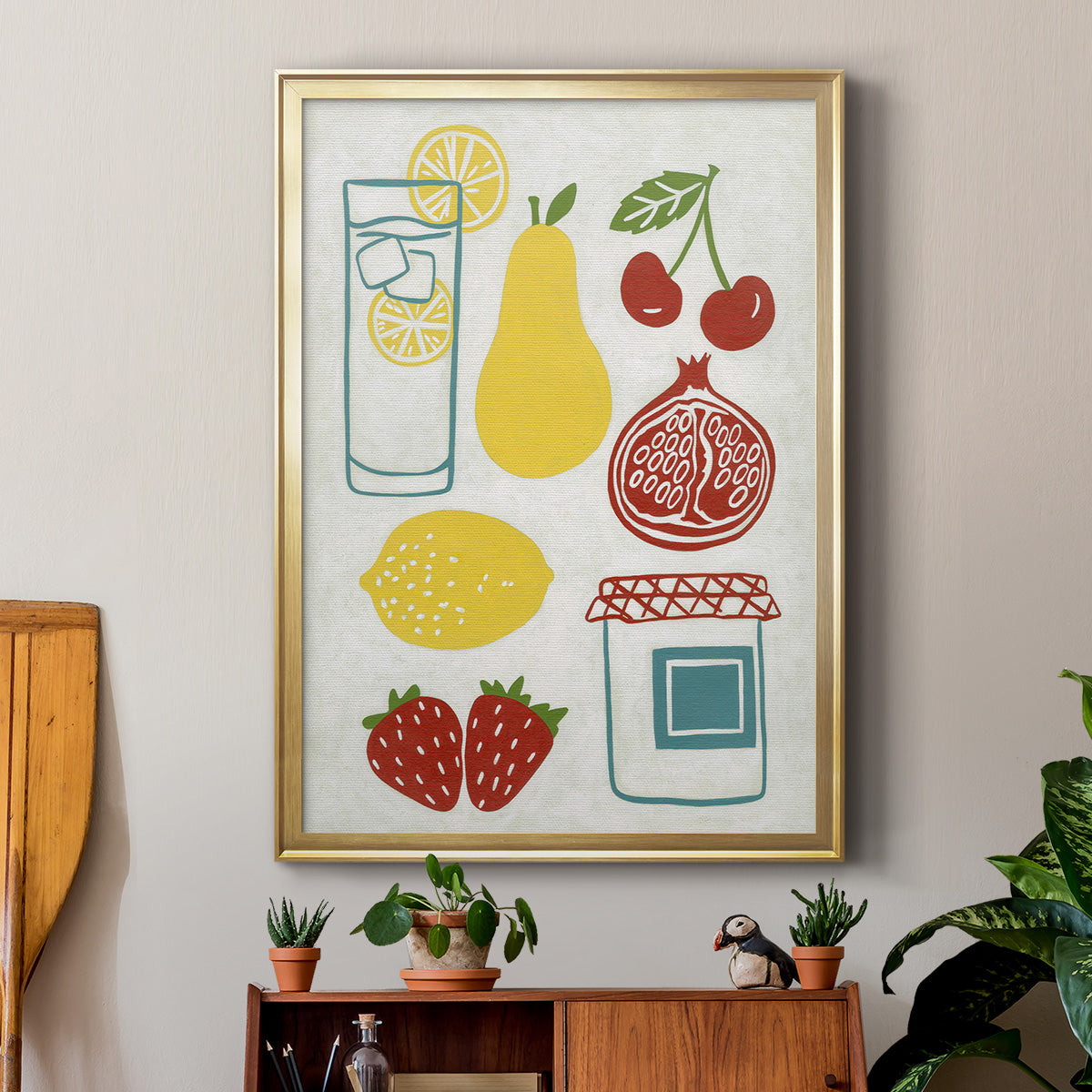 Sunday Picnic - Modern Framed Canvas Print