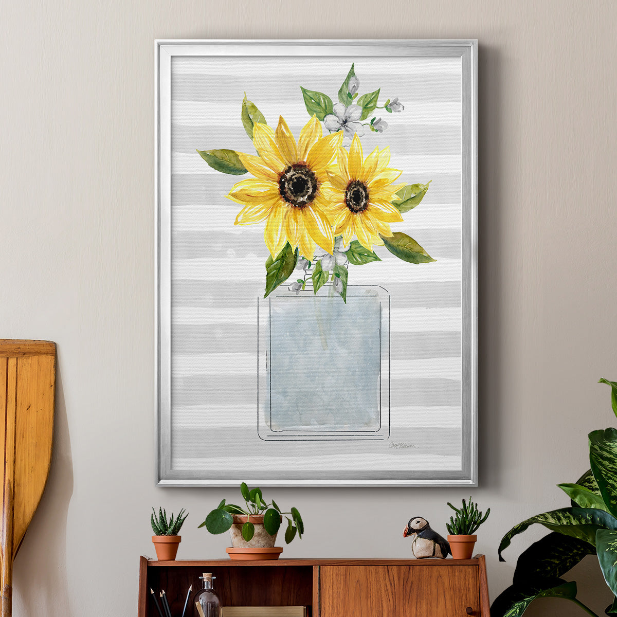 Sunflower Perfume I - Modern Framed Canvas Print