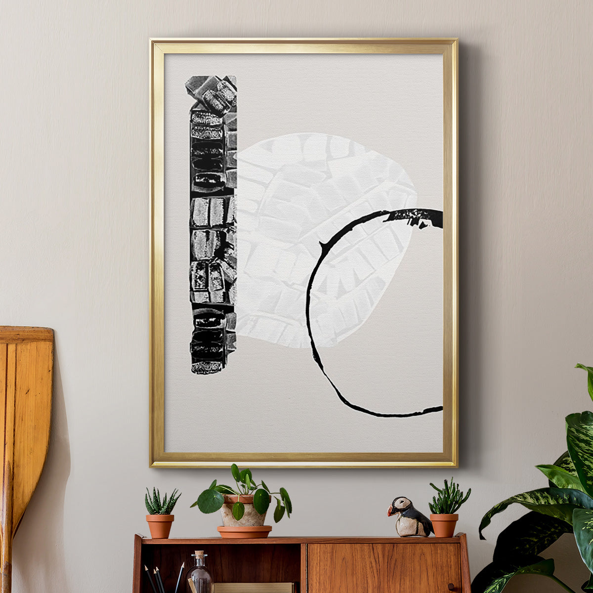 Zen Shapes I - Modern Framed Canvas Print