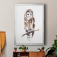 Barred Owl Impressions I - Modern Framed Canvas Print