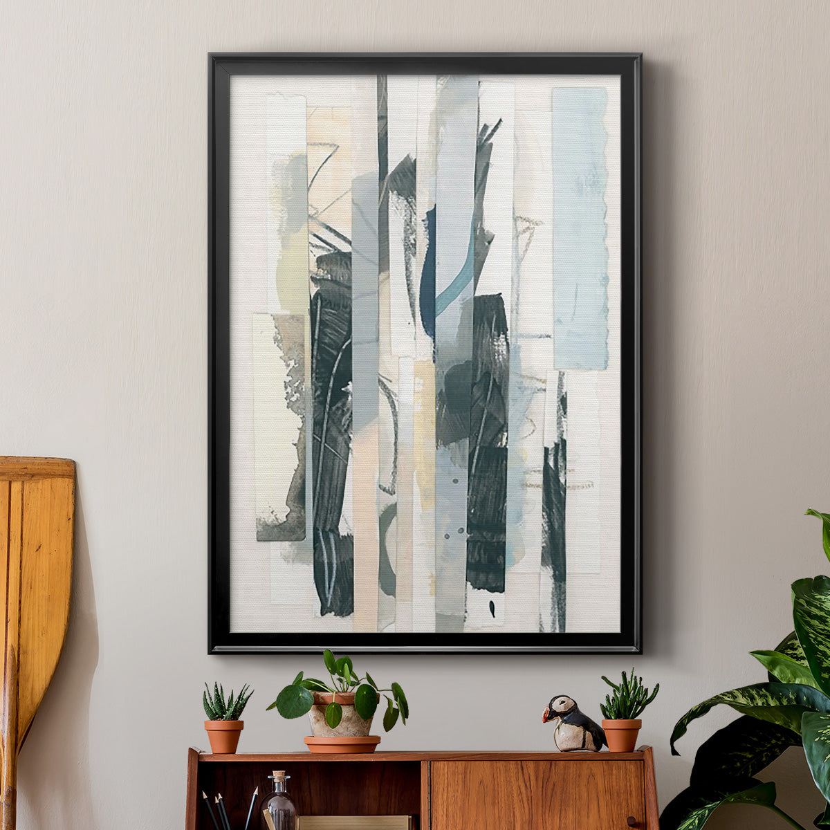 Paper Strata I - Modern Framed Canvas Print