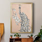 Peacock in Gold II - Modern Framed Canvas Print