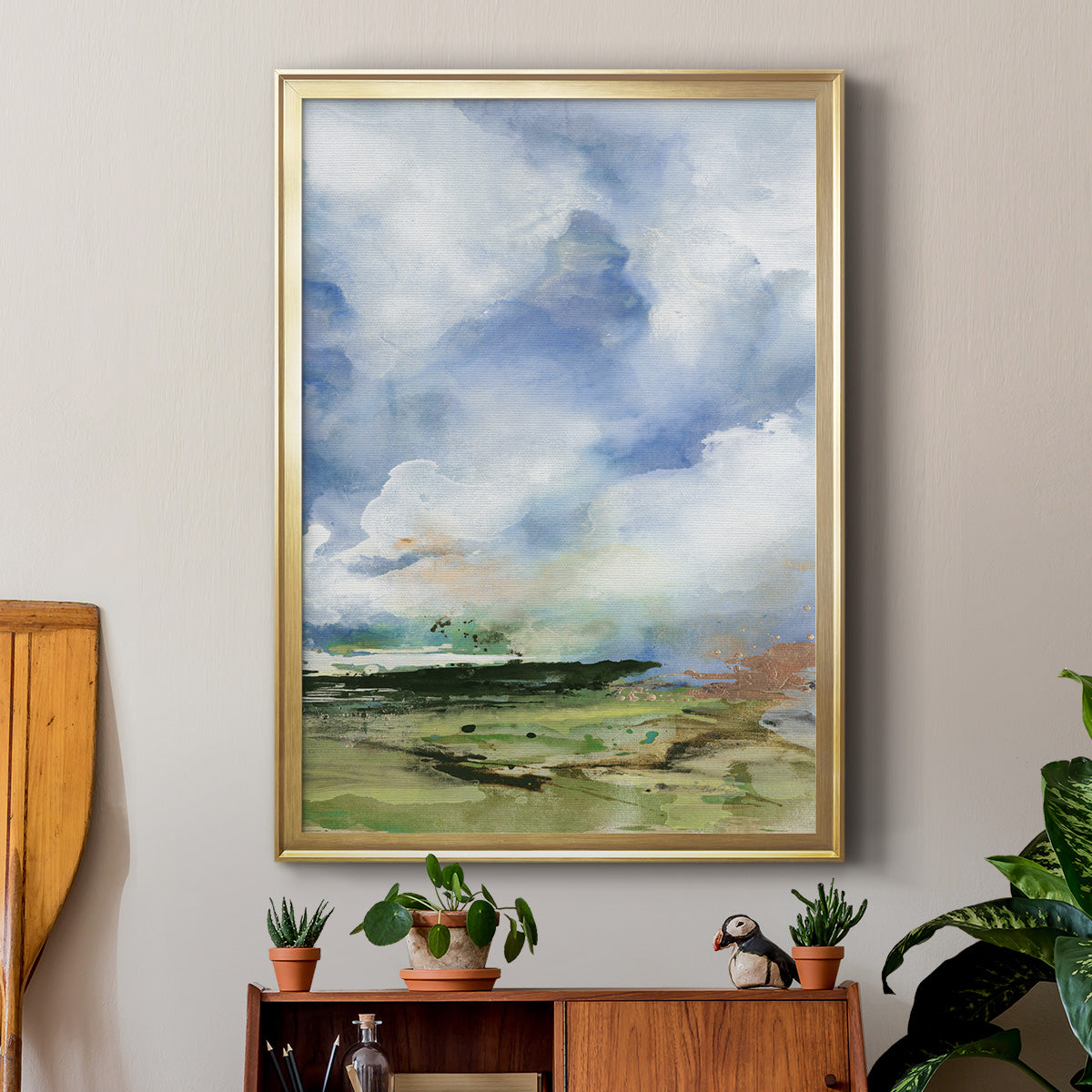 Spring Air II - Modern Framed Canvas Print