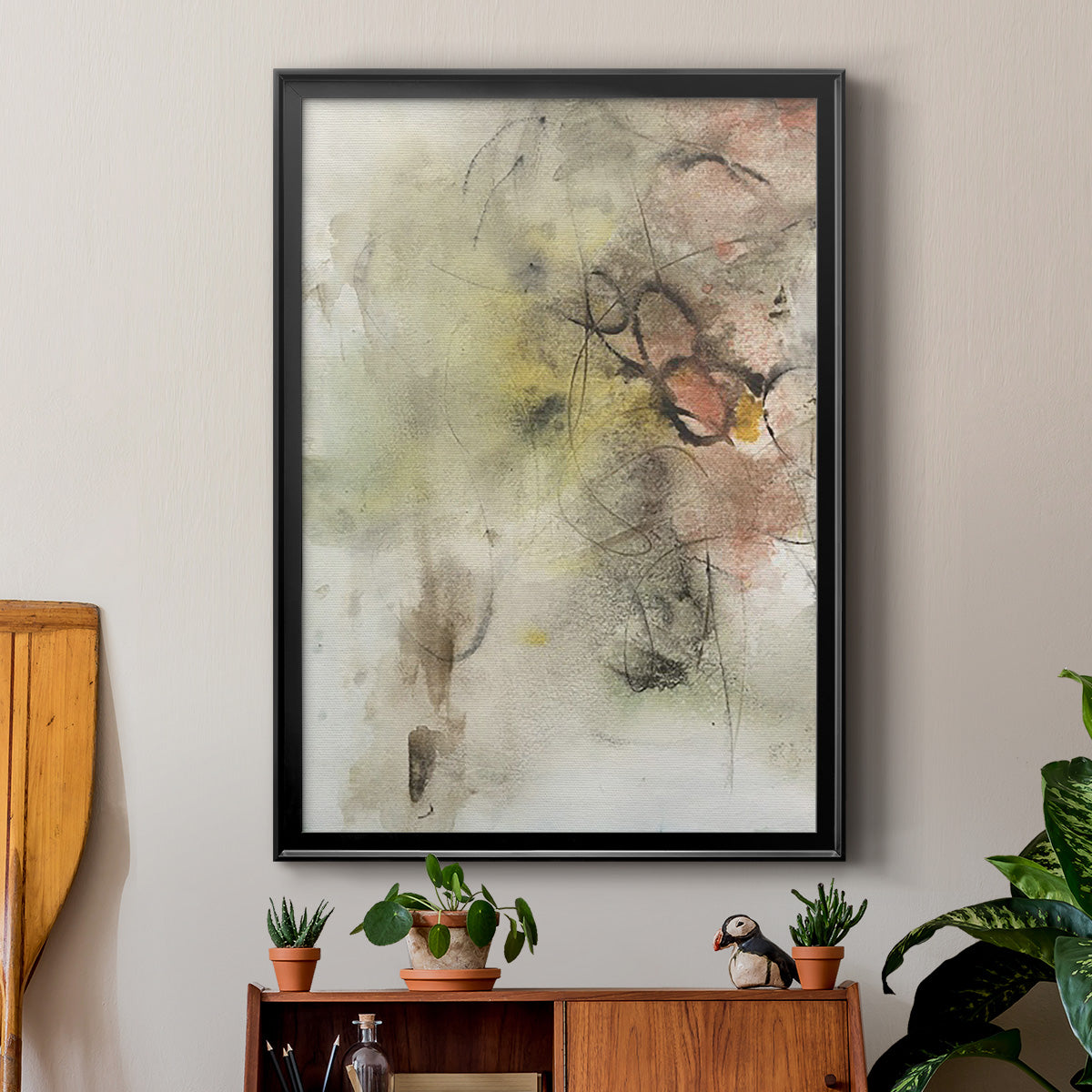 Soft Inspiration III - Modern Framed Canvas Print