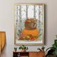 Fox Curled on Pumpkin - Modern Framed Canvas Print