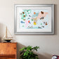 Animal Map - Modern Framed Art Print