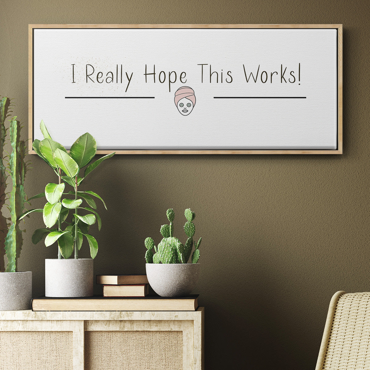I Really Hope - Floater Framed Canvas Print