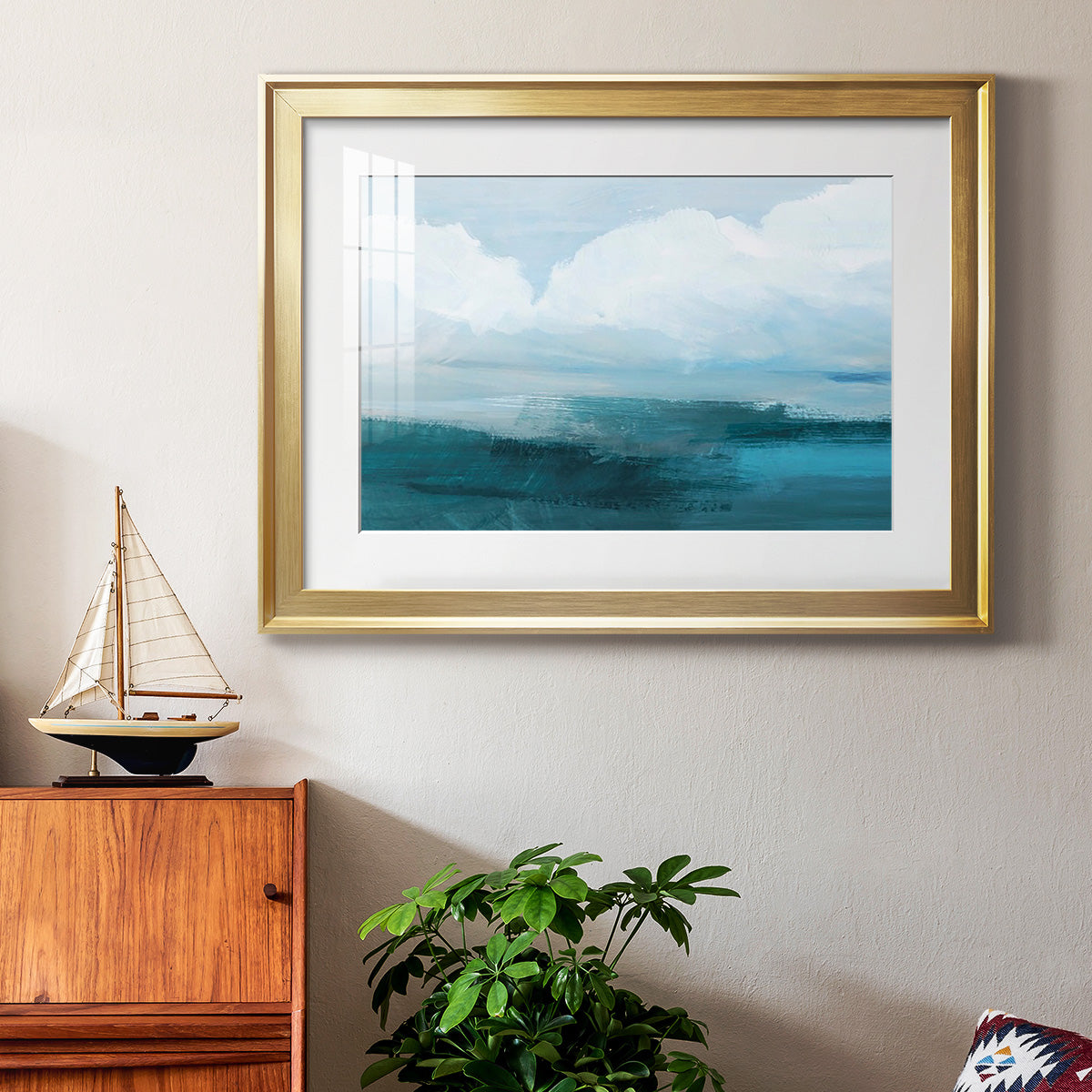 Azure Rising I Premium Framed Print - Ready to Hang