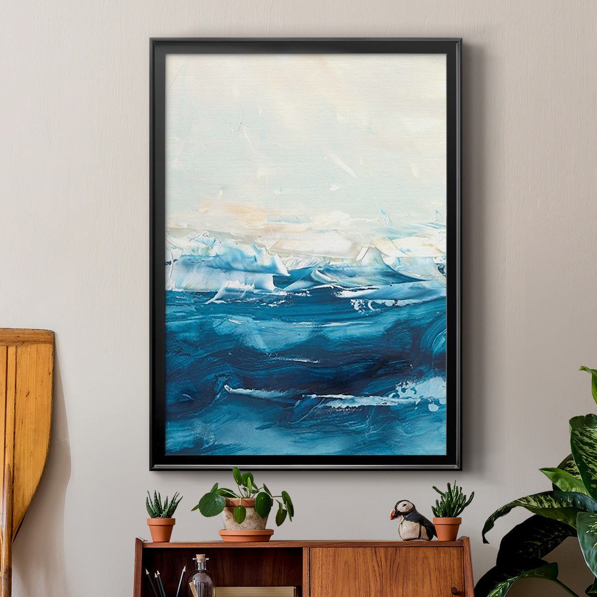 Wave after Wave II - Modern Framed Canvas Print