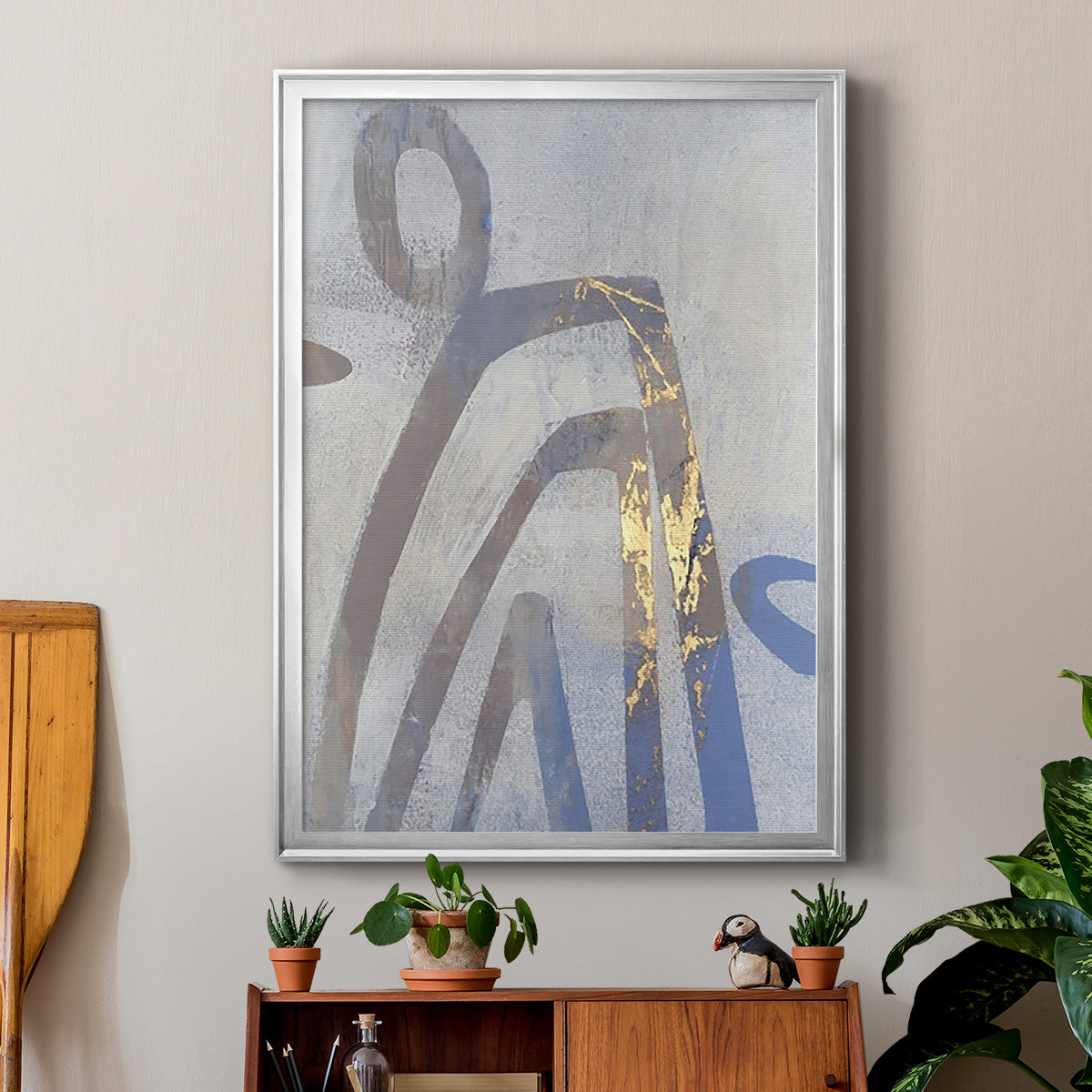 Linx II - Modern Framed Canvas Print