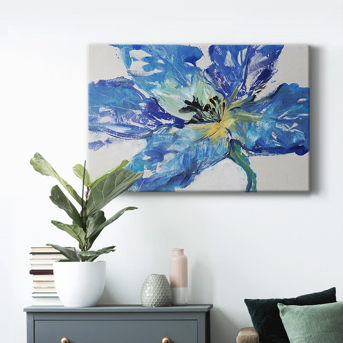 Fleur Bleue II Premium Gallery Wrapped Canvas - Ready to Hang