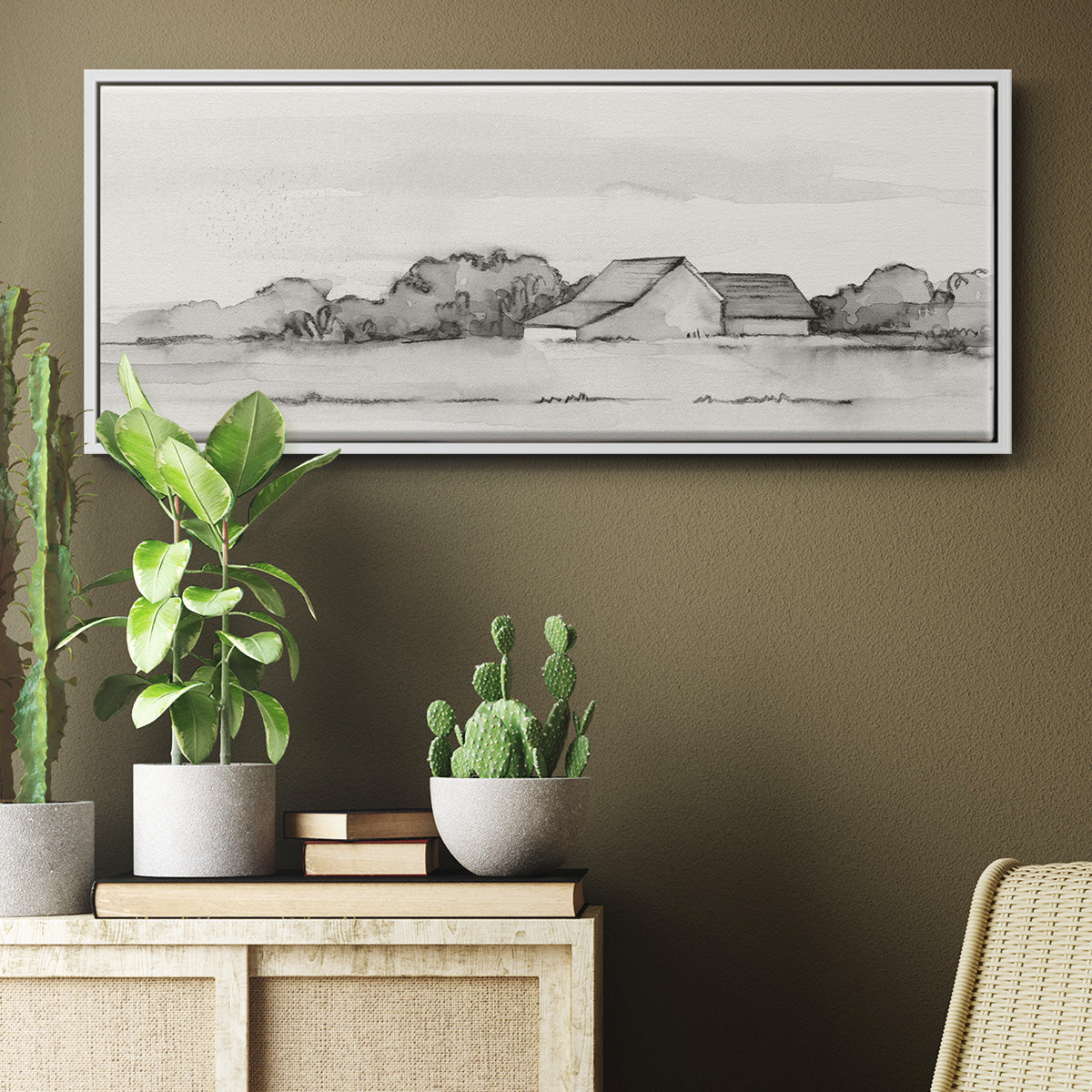 Wyeth Barn II - Floater Framed Canvas Print