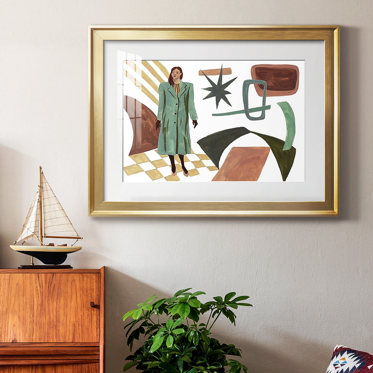 Vintage Vibes II Premium Framed Print - Ready to Hang