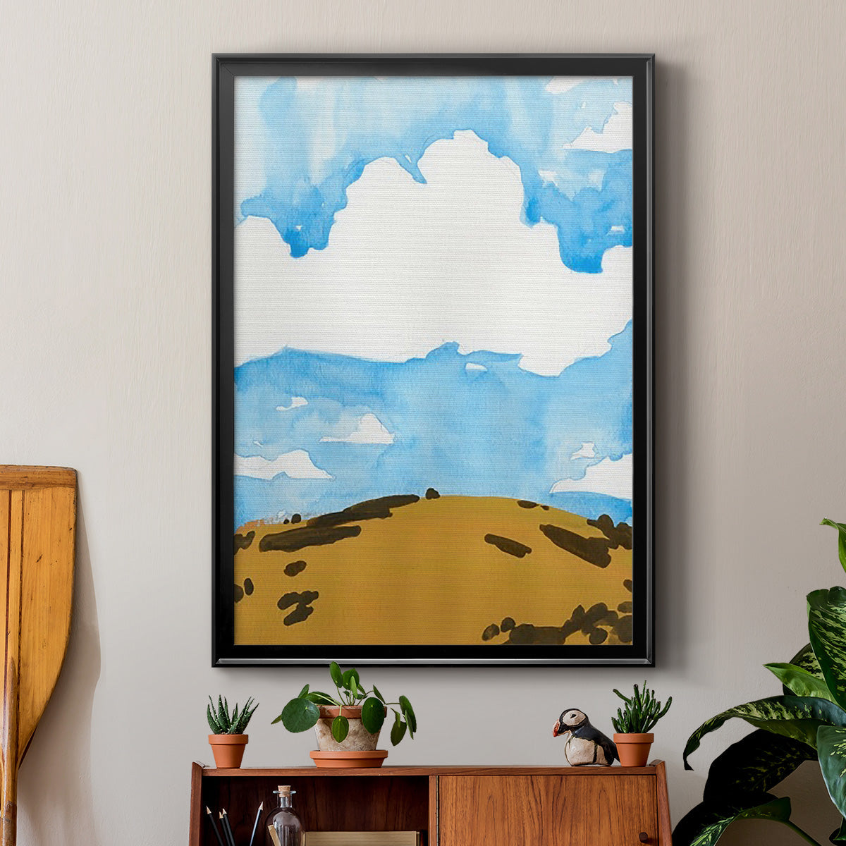 Summer Knoll II - Modern Framed Canvas Print