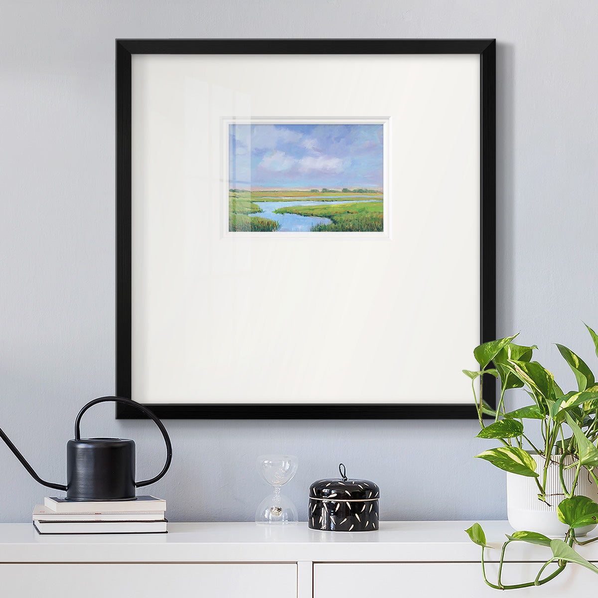 Summer Marsh II Premium Framed Print Double Matboard