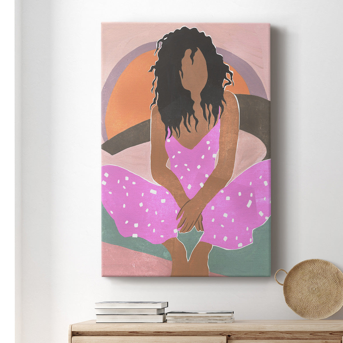 Curly Lady IV Premium Gallery Wrapped Canvas - Ready to Hang