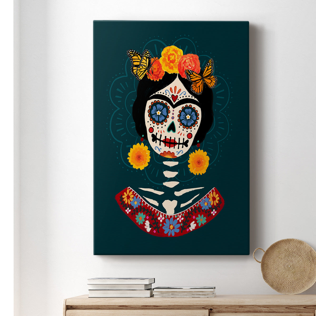 Bright Day of the Dead I Premium Gallery Wrapped Canvas - Ready to Hang