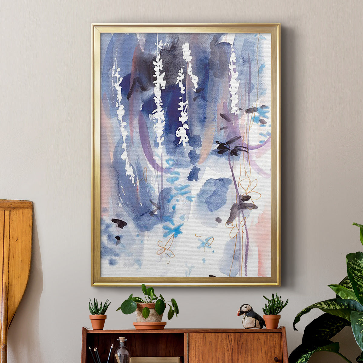 Late Night Breeze II - Modern Framed Canvas Print