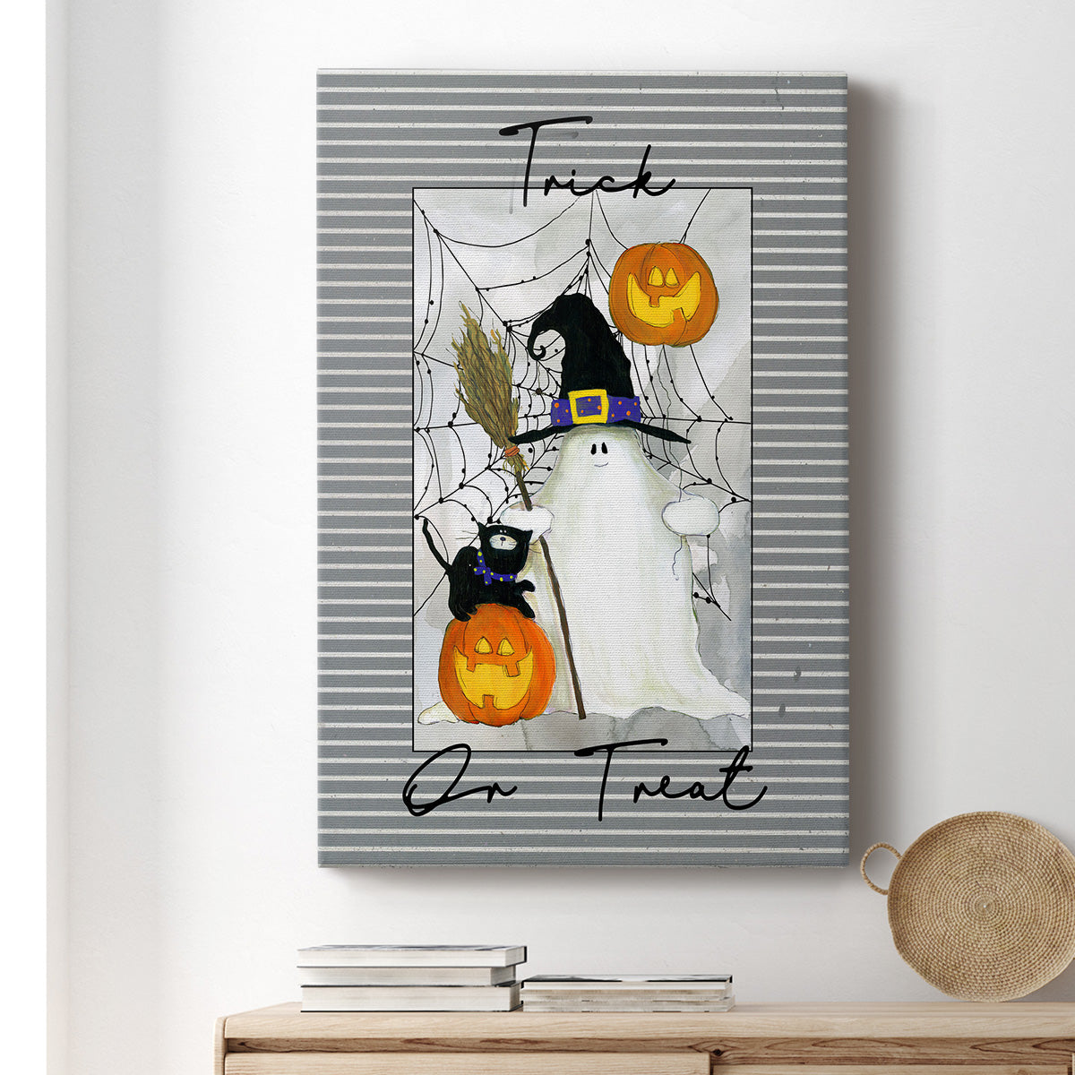 Trick or Treat Ghost Premium Gallery Wrapped Canvas - Ready to Hang