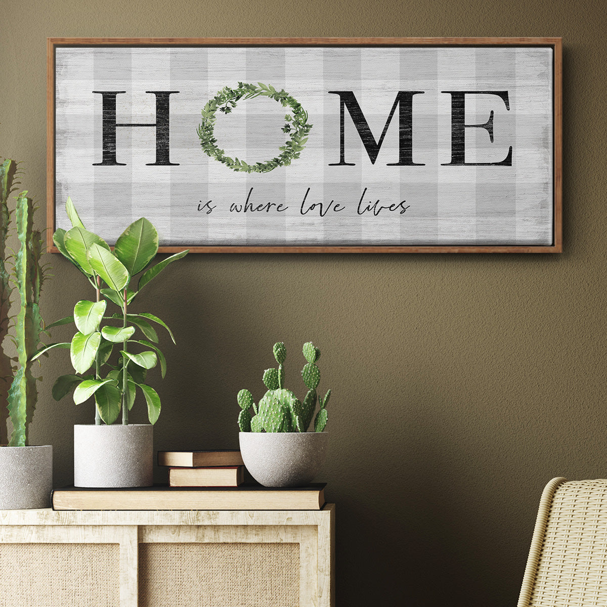 Where Love Lives - Floater Framed Canvas Print