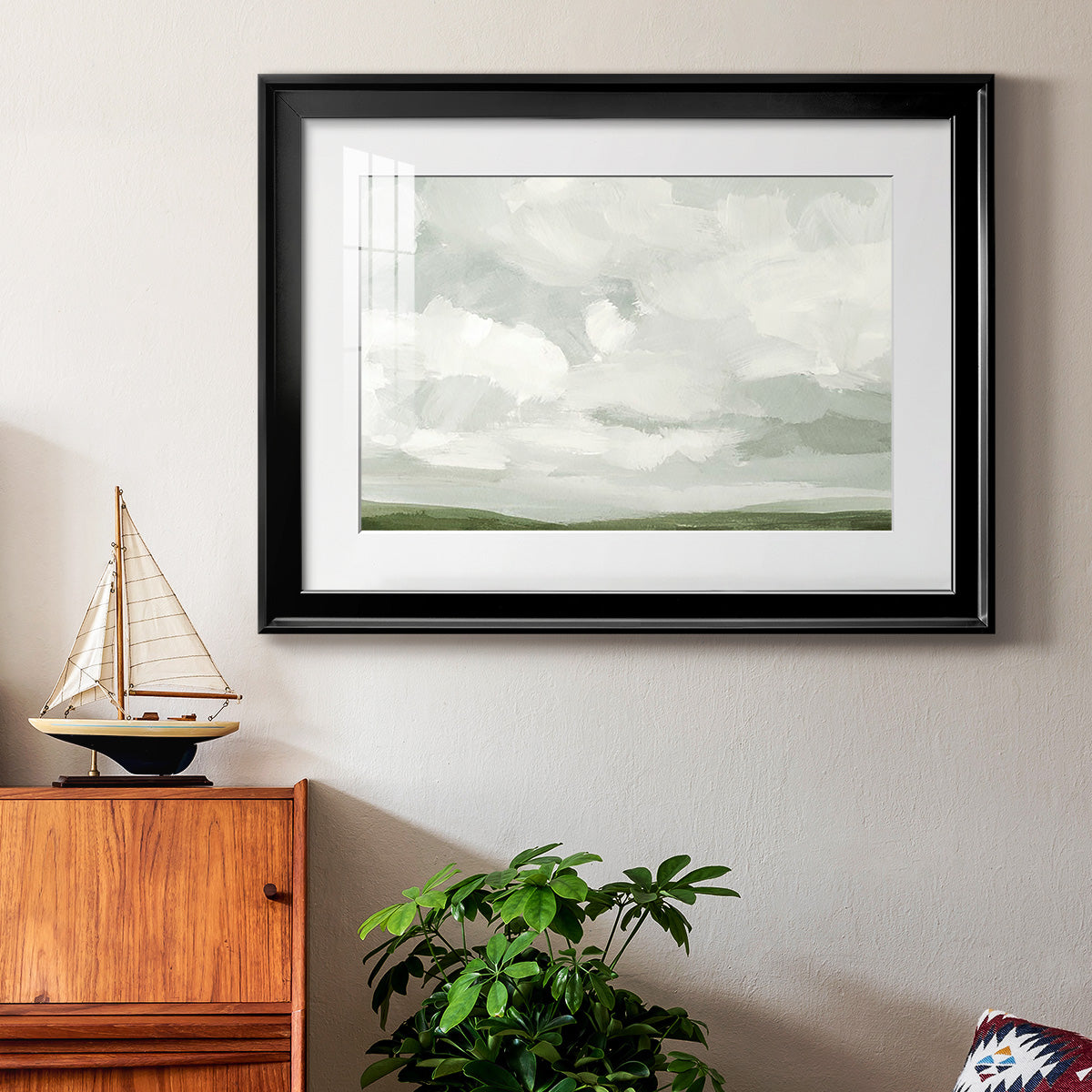 Gray Stone Sky IV Premium Framed Print - Ready to Hang