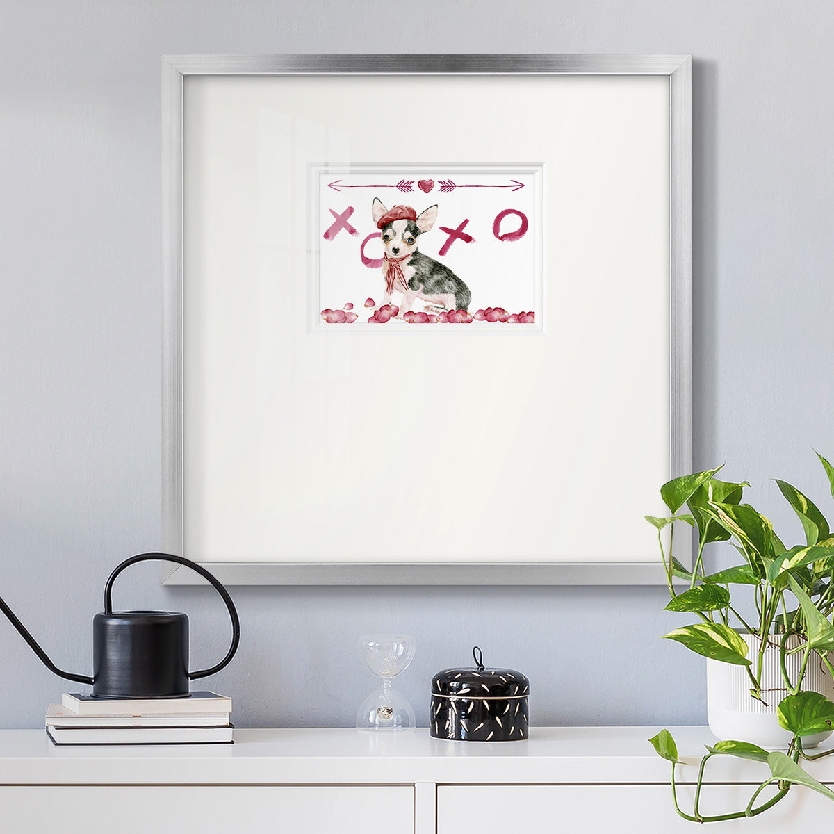 Puppy Valentine Collection A Premium Framed Print Double Matboard