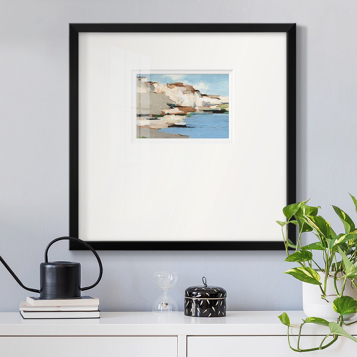 White Rock Cliffs I Premium Framed Print Double Matboard