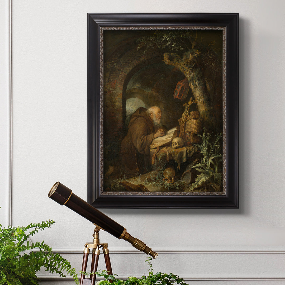 The Hermit, 1670 - Ornate Framed Canvas Print