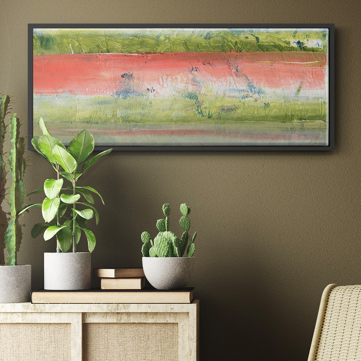 Nature's Flag I - Floater Framed Canvas Print