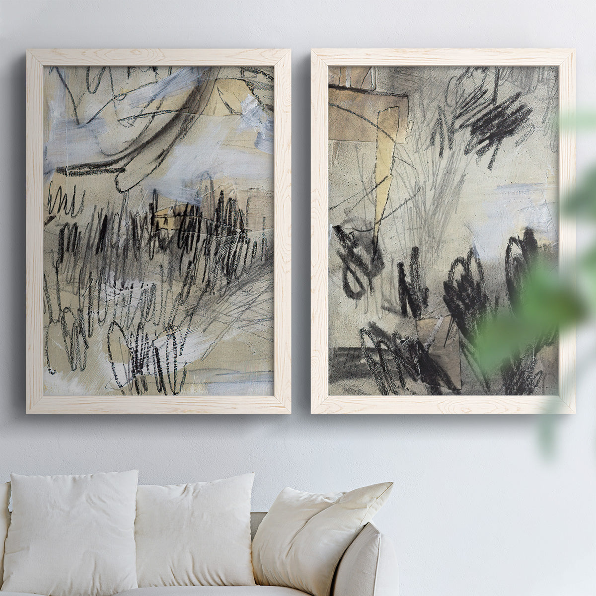 Masked Notes III - Premium Framed Canvas 2 Piece Set - Ready to Hang