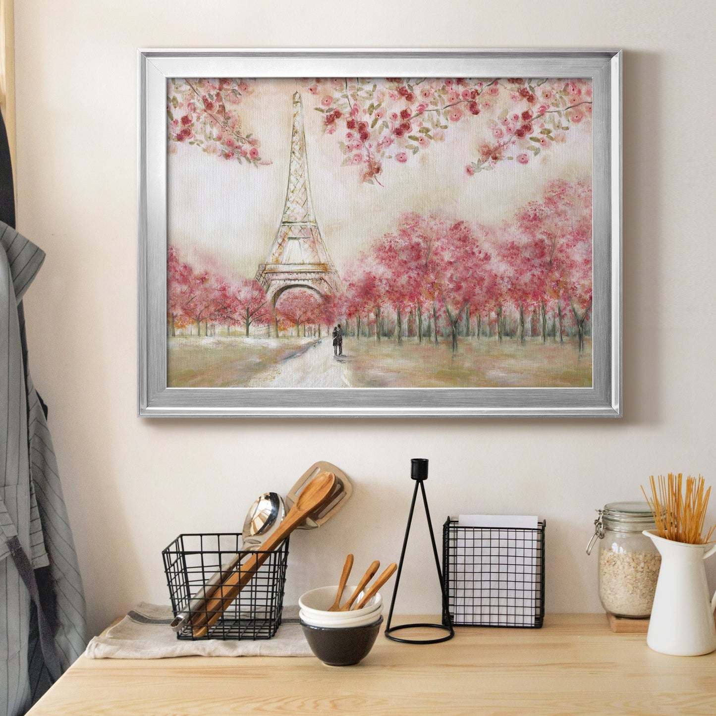 Spring In Paris - Modern Framed Canvas Print