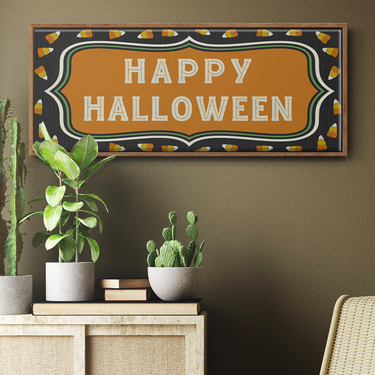 Happy Hallowween - Floater Framed Canvas Print