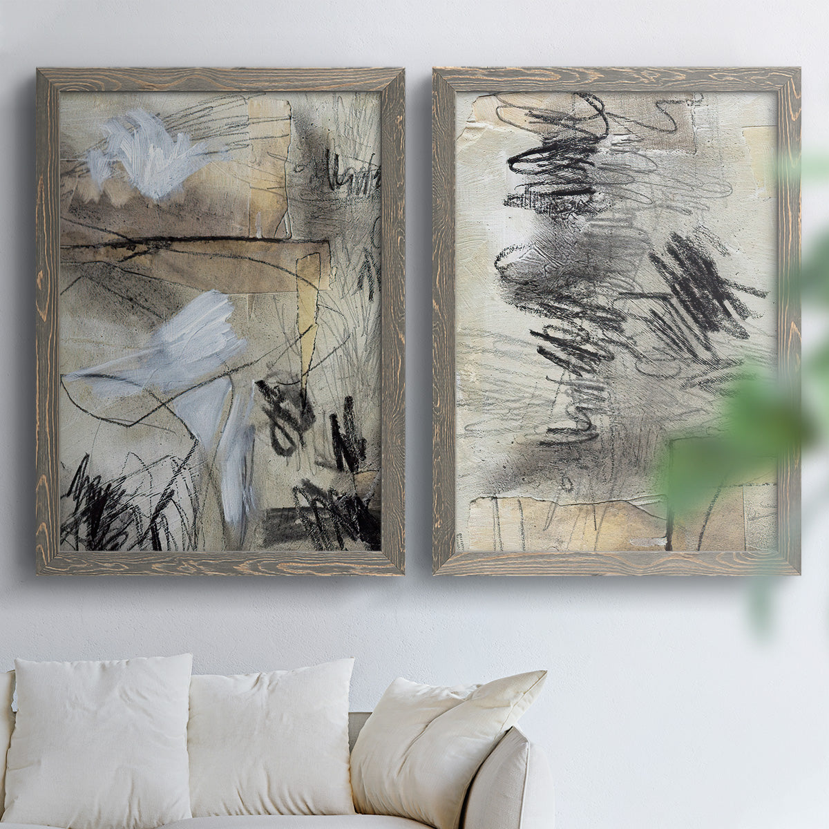 Masked Notes I - Premium Framed Canvas 2 Piece Set - Ready to Hang