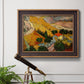 Valley With Ploughman Seen from Above - Ornate Framed Canvas Print