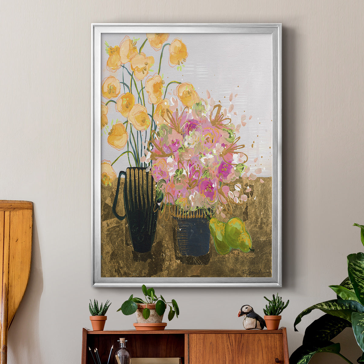 Not So Still Life - Modern Framed Canvas Print