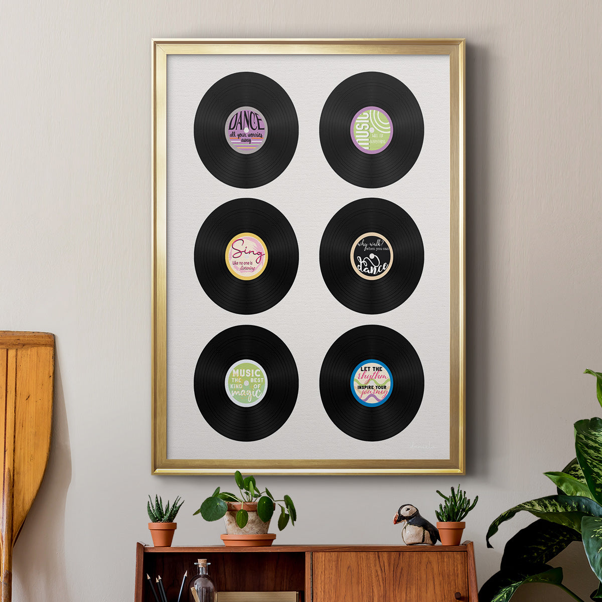 Vinyl Inspiration - Modern Framed Canvas Print