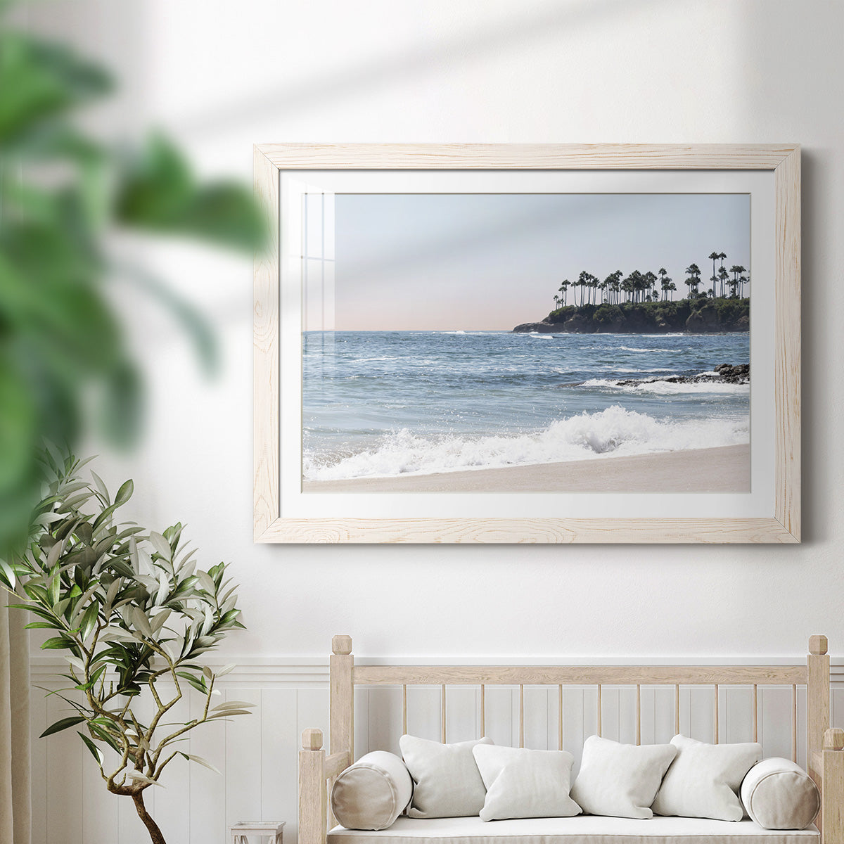 Distant Palms - Barnwood Framed Art Print