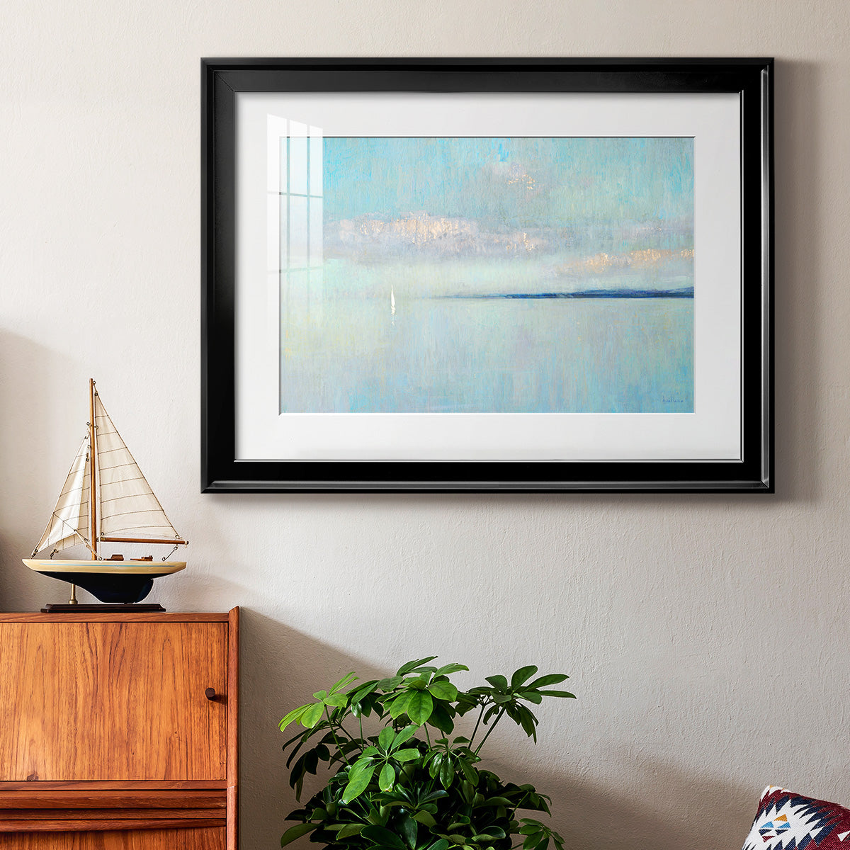 Sunrise Haze - Modern Framed Art Print