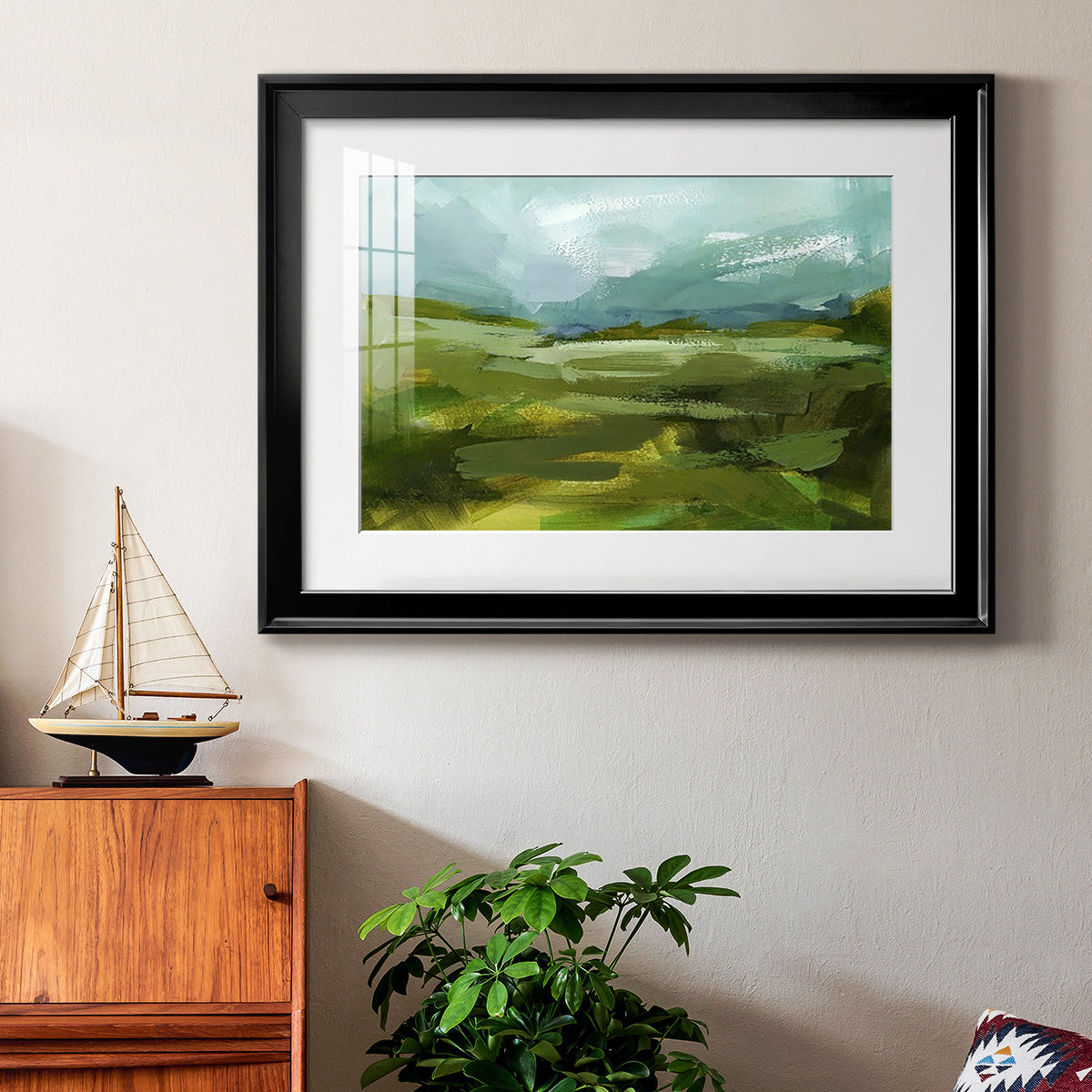 Emerald View II Premium Framed Print - Ready to Hang