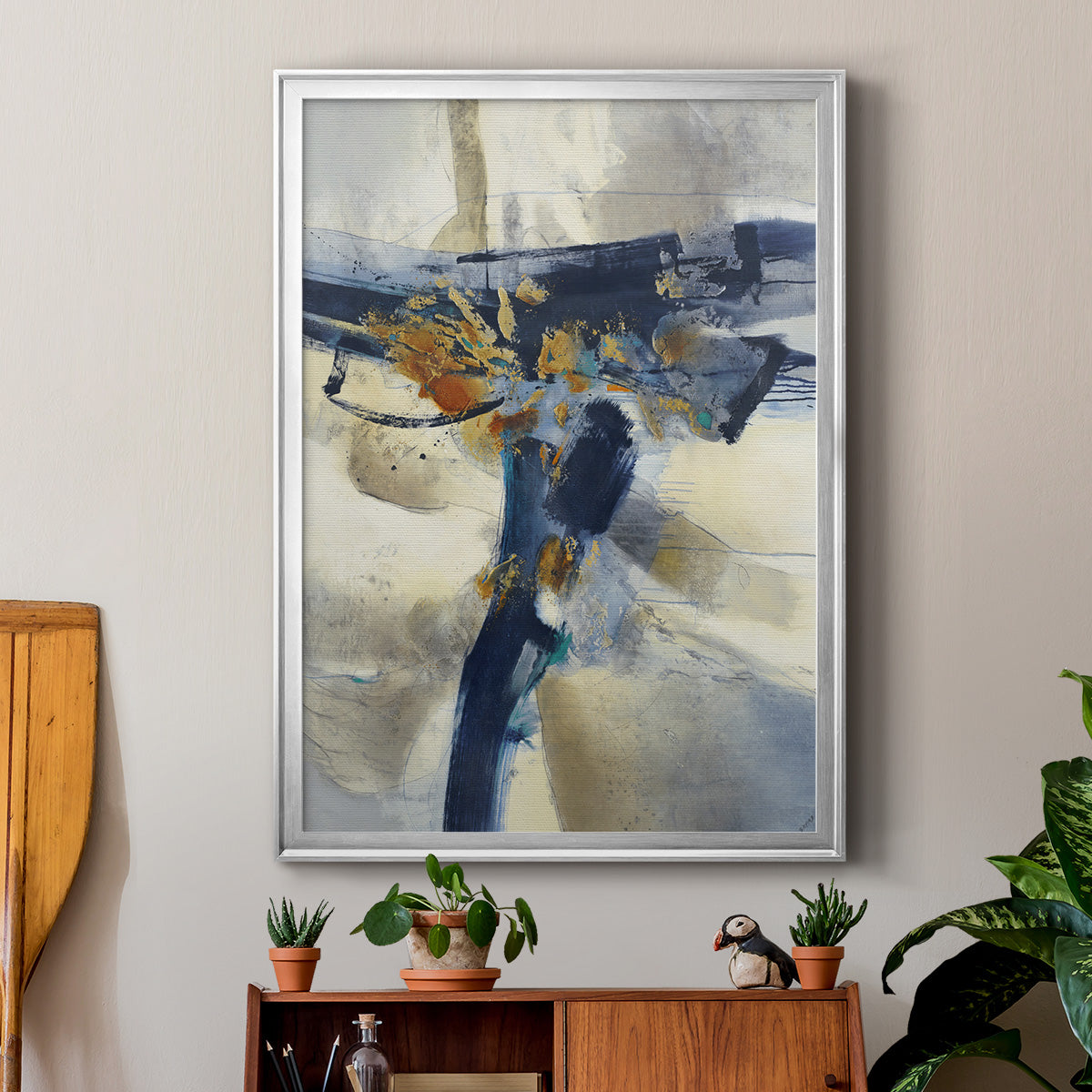 Blast - Modern Framed Canvas Print