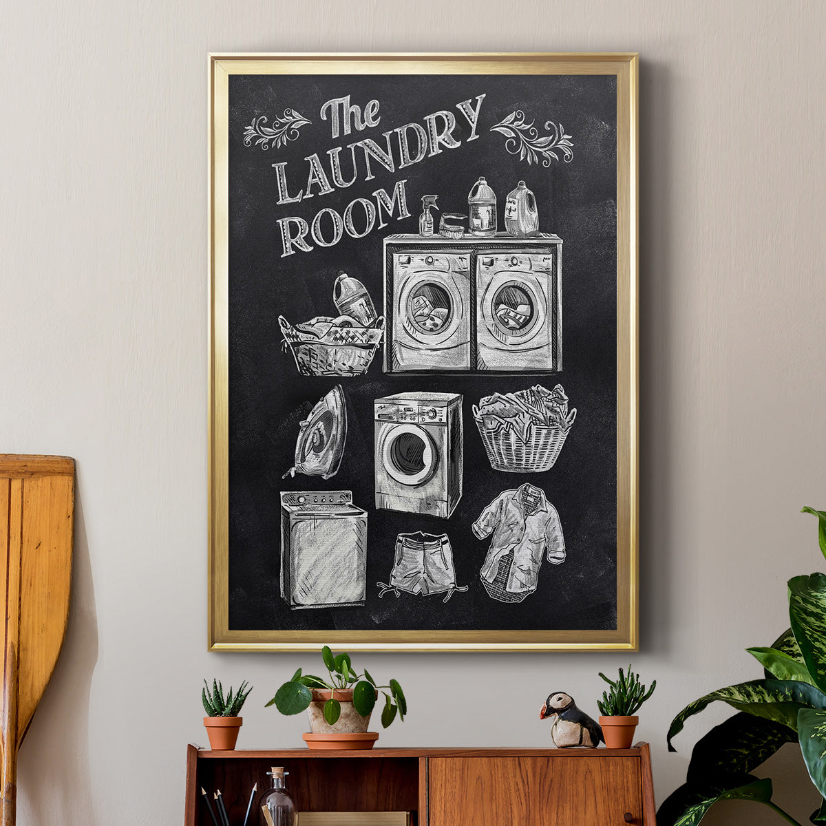 Laundry Room - Modern Framed Canvas Print