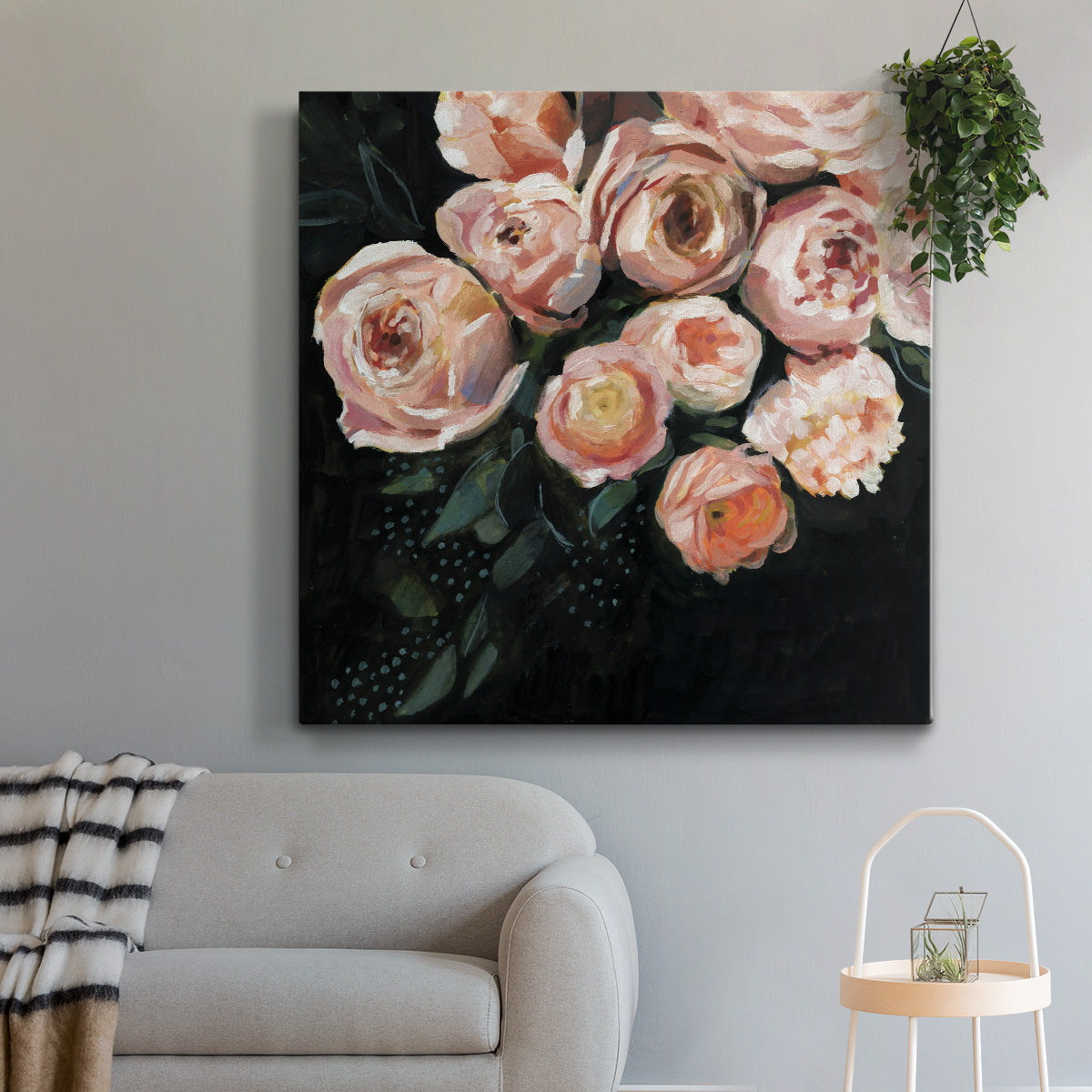 Peachy Blooms II - Canvas Art Print