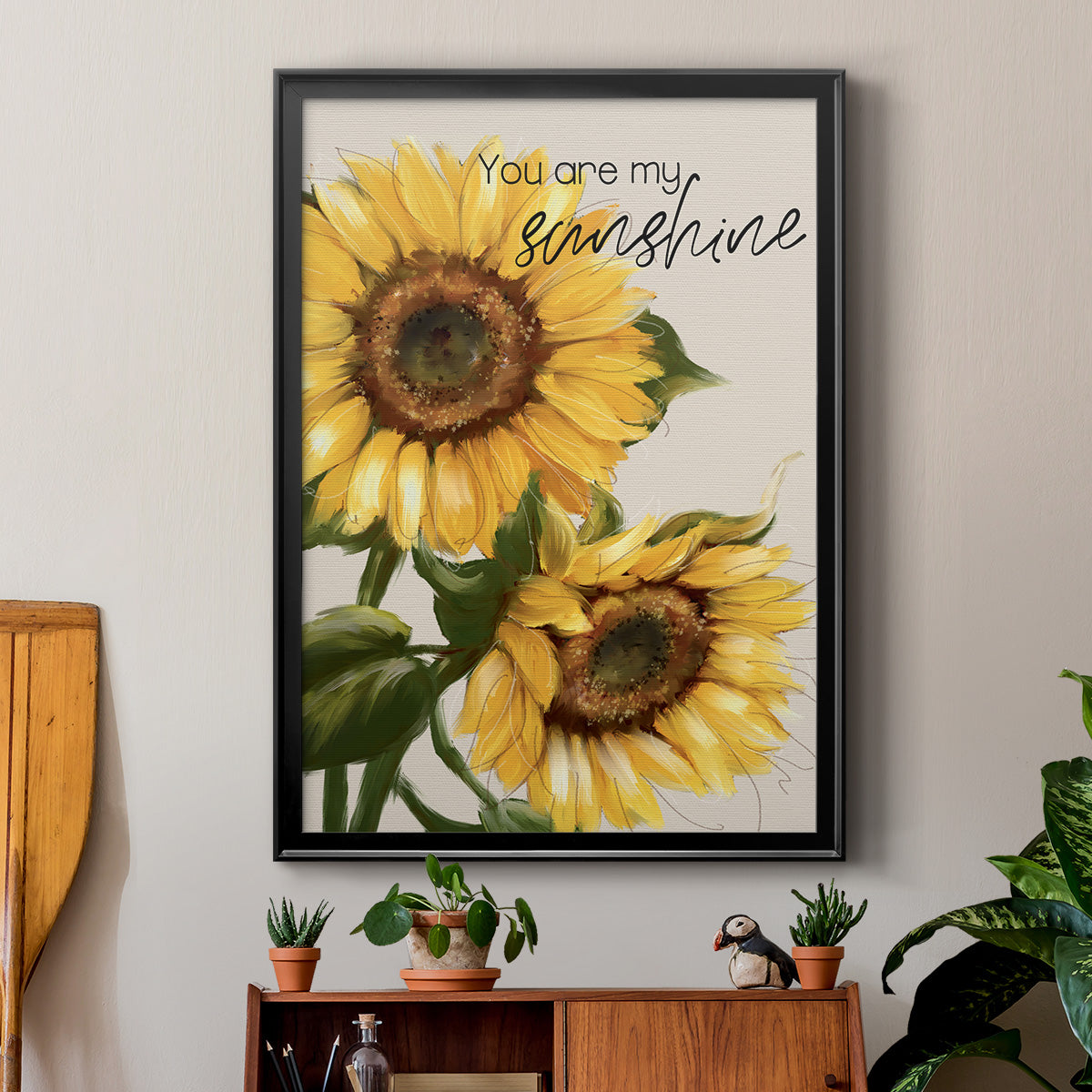 You Are My Sunshine - Modern Framed Canvas Print