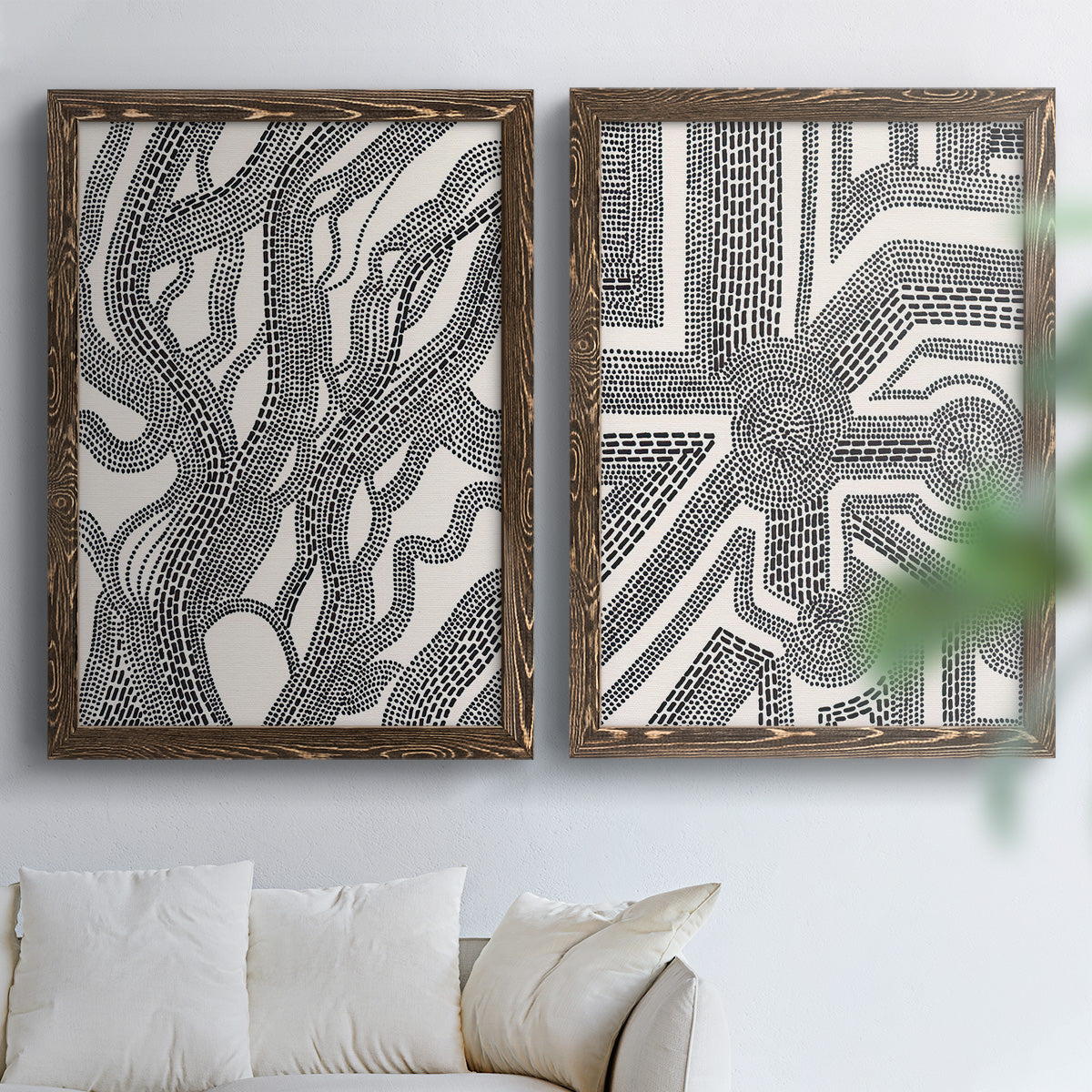 Dots and Dashes I - Premium Framed Canvas - Ready to Hang