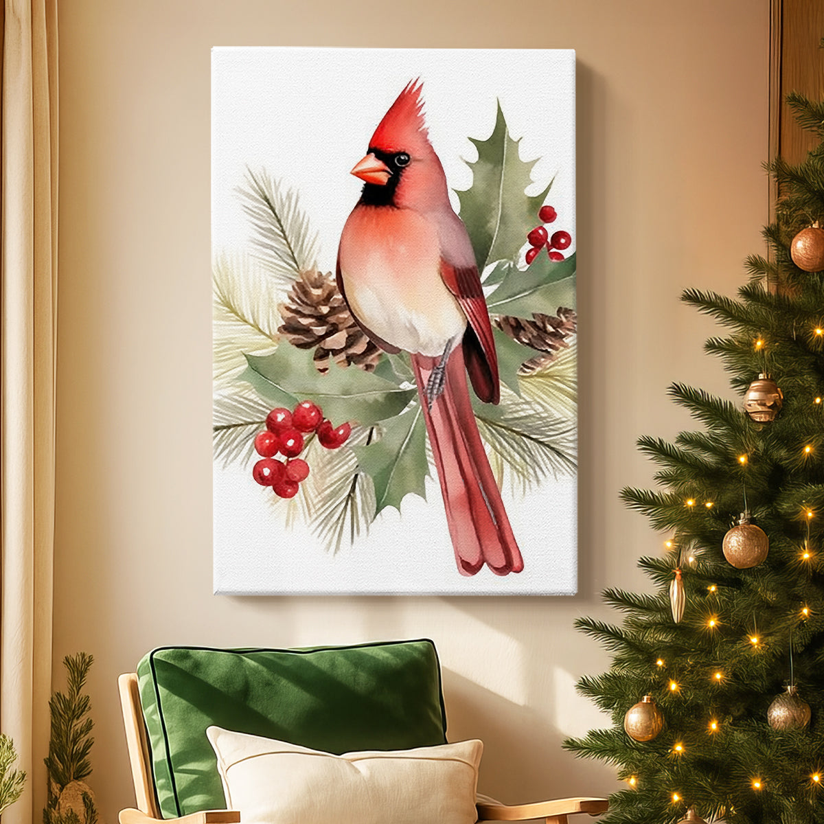 Tinsel-Gold Carol - Canvas Art Print